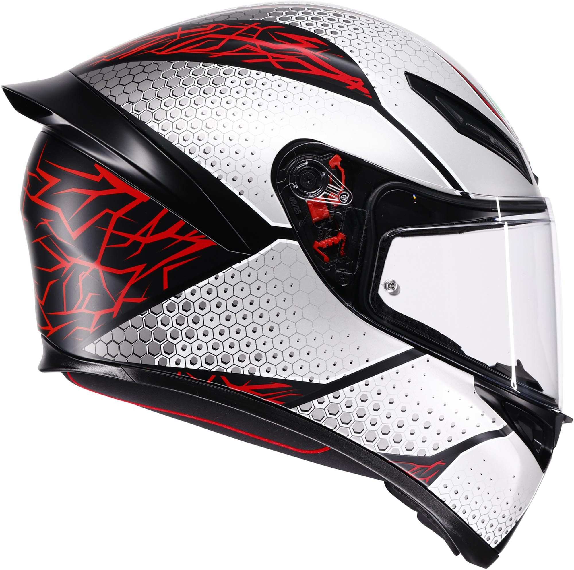 AGV Motorradhelm K1 S Speedarmor Helm, vorbereitet für Kommunikationssystem,geeignet für Brillenträger,v