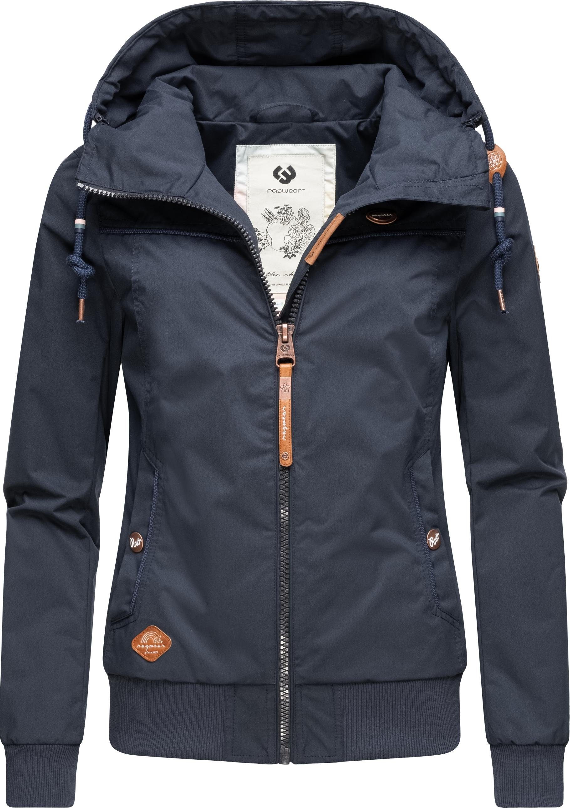 Ragwear Outdoorjacke Jotty wasserdichte Übergangsjacke mit abnehmbarer Kapuze