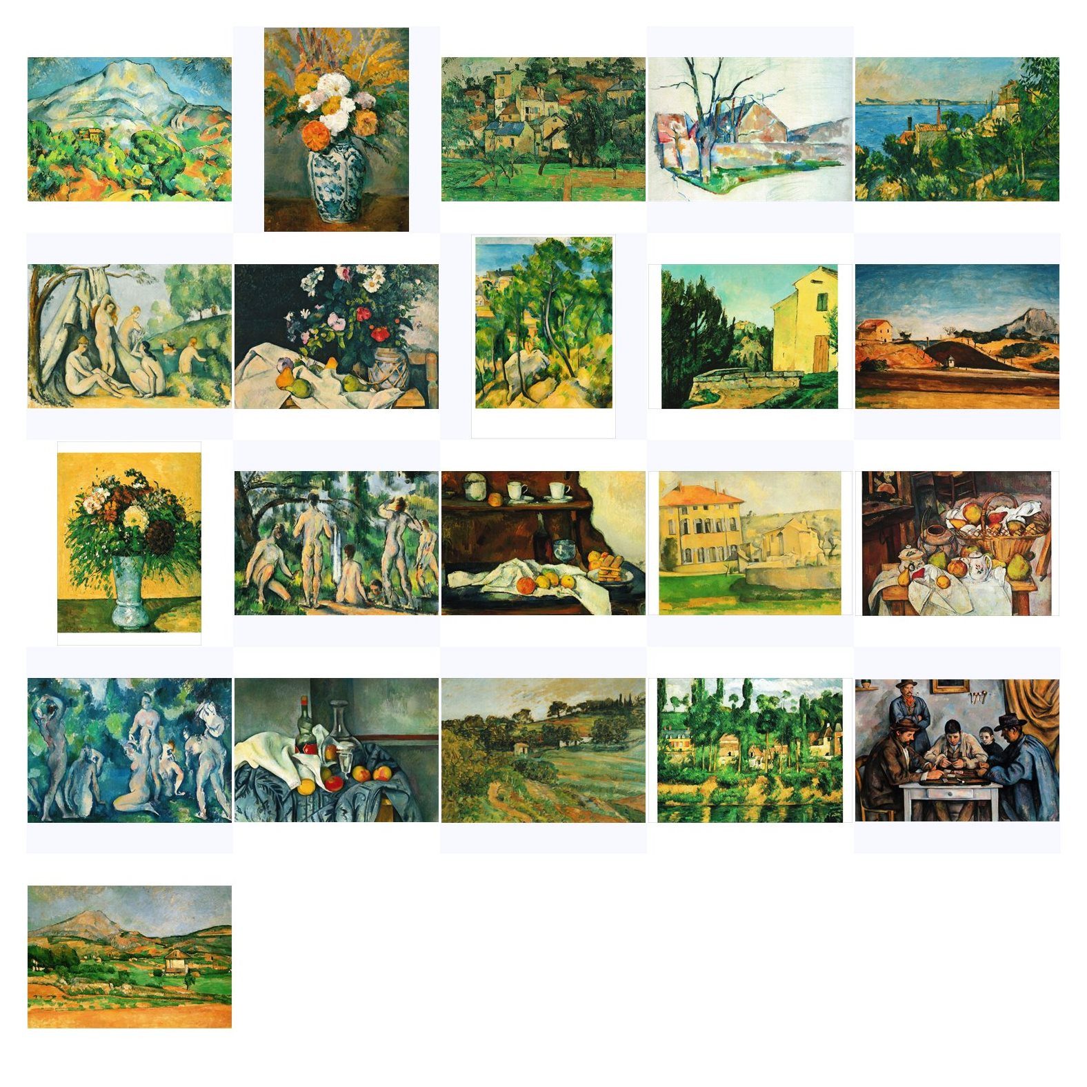 postkarten-universum.de Postkarte Kunstkarten-Komplett-Set Paul Cézanne