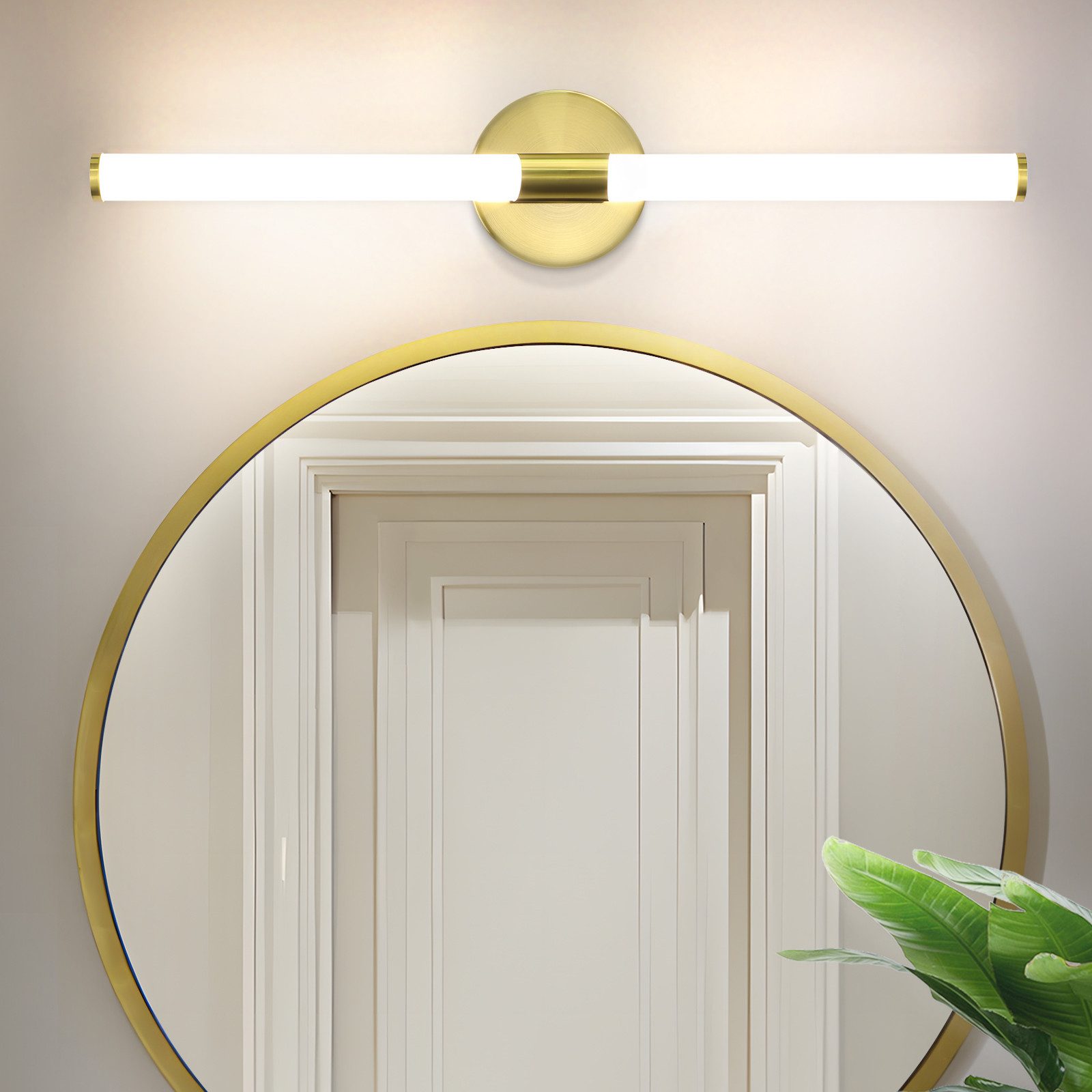 ZMH LED Spiegelleuchte 60CM lampe LED-8W 4000K Modern Wandleuchte für Keller Küche, Augenschutz, Einfache Installtion, LED fest integriert, Neutralweiß, LED-zimmerleuchte mit angenehmem Licht schrank
