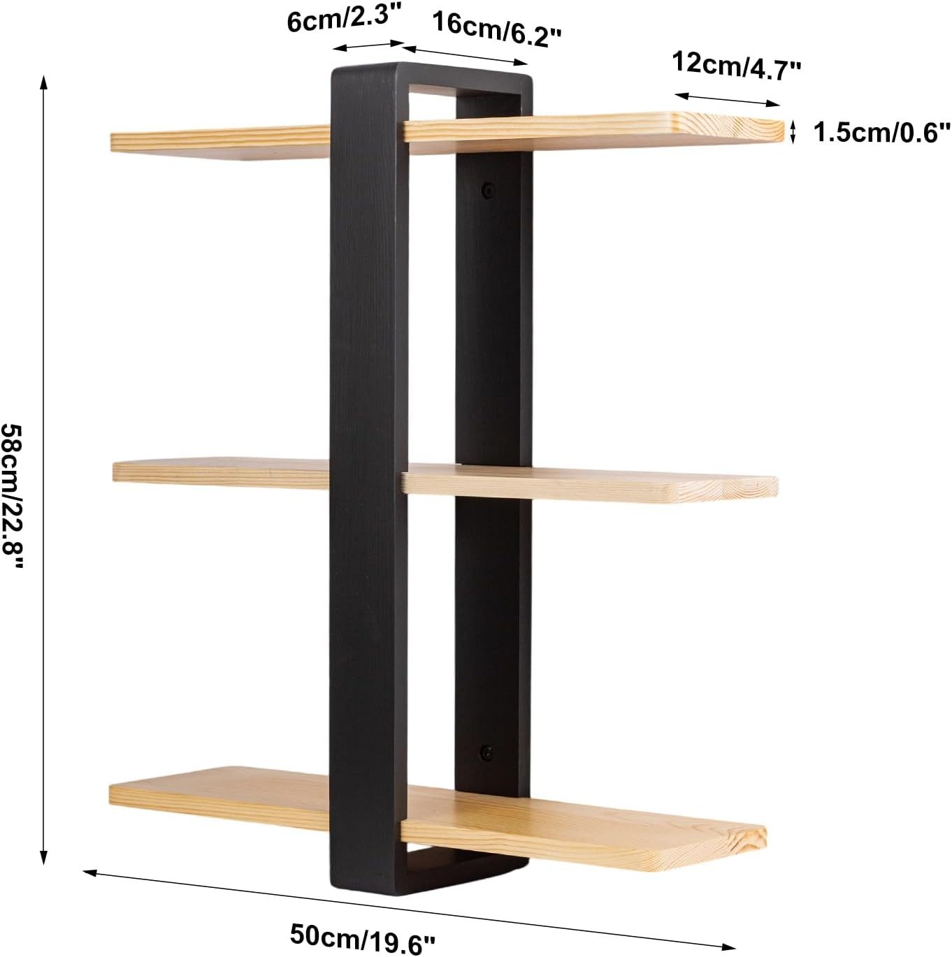 Youyijia Schweberegale Wandregal Holz Regale für wände Schwebestativ