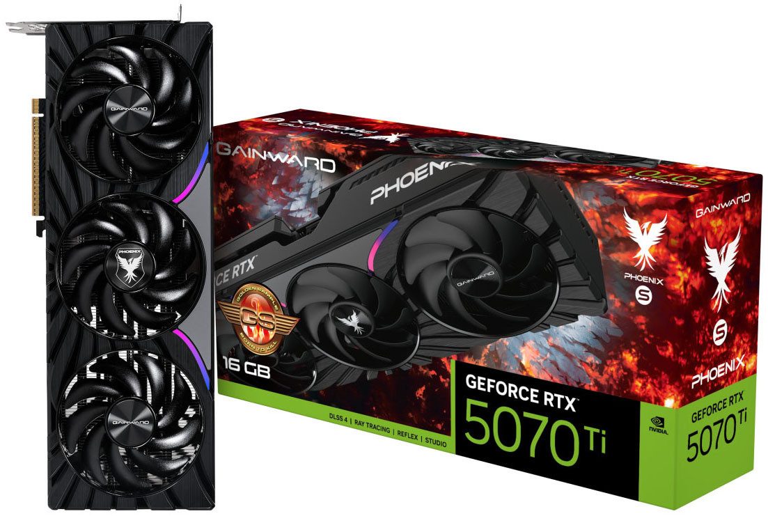 Gainward GeForce RTX 5070 Ti Phoenix-S GS Grafikkarte (16 GB, GDDR7)