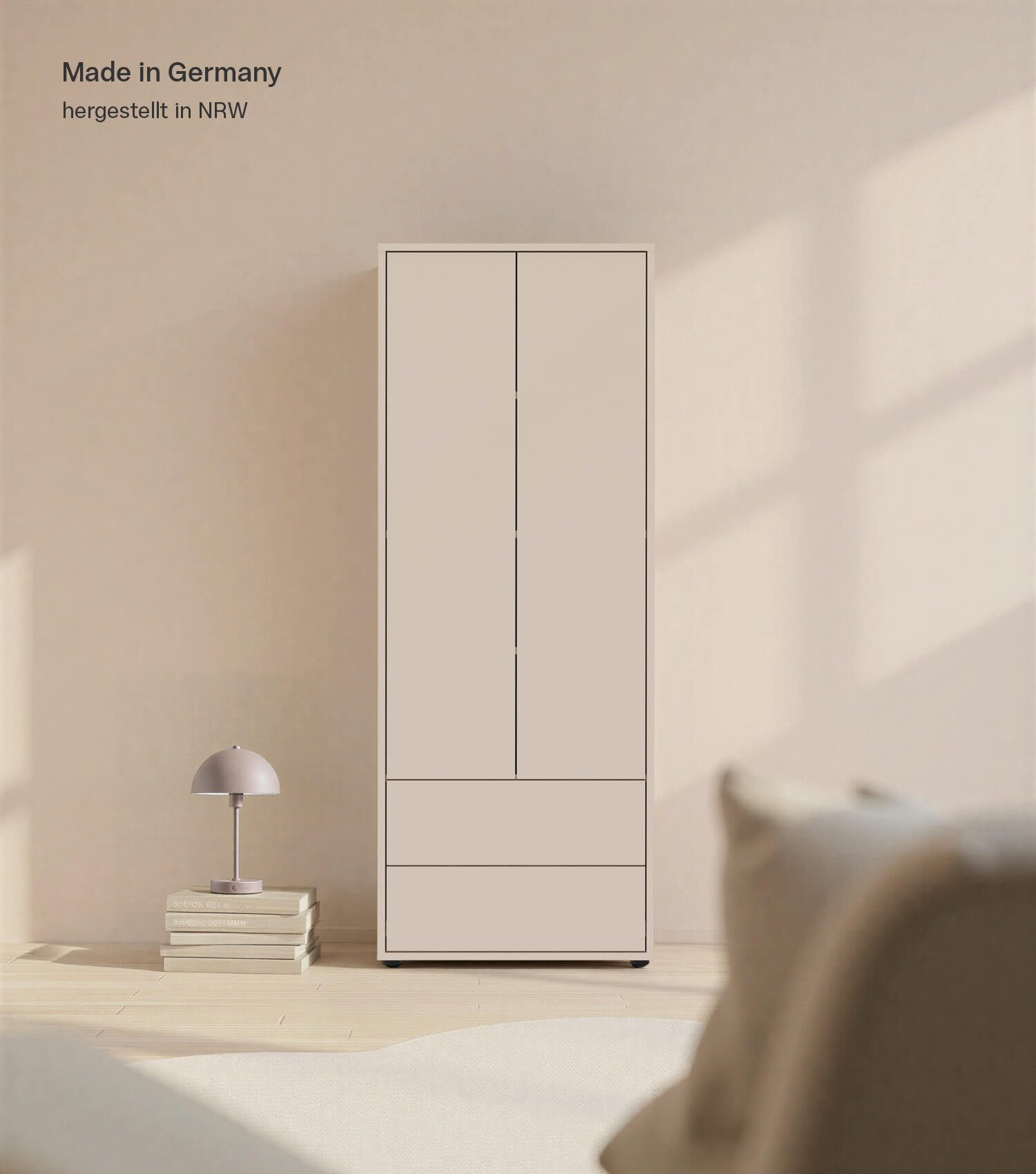 mokebo Mehrzweckschrank Der Aufrechte Wohnzimmerschrank, Hochschrank, Mehrzweckschrank in kaschmir