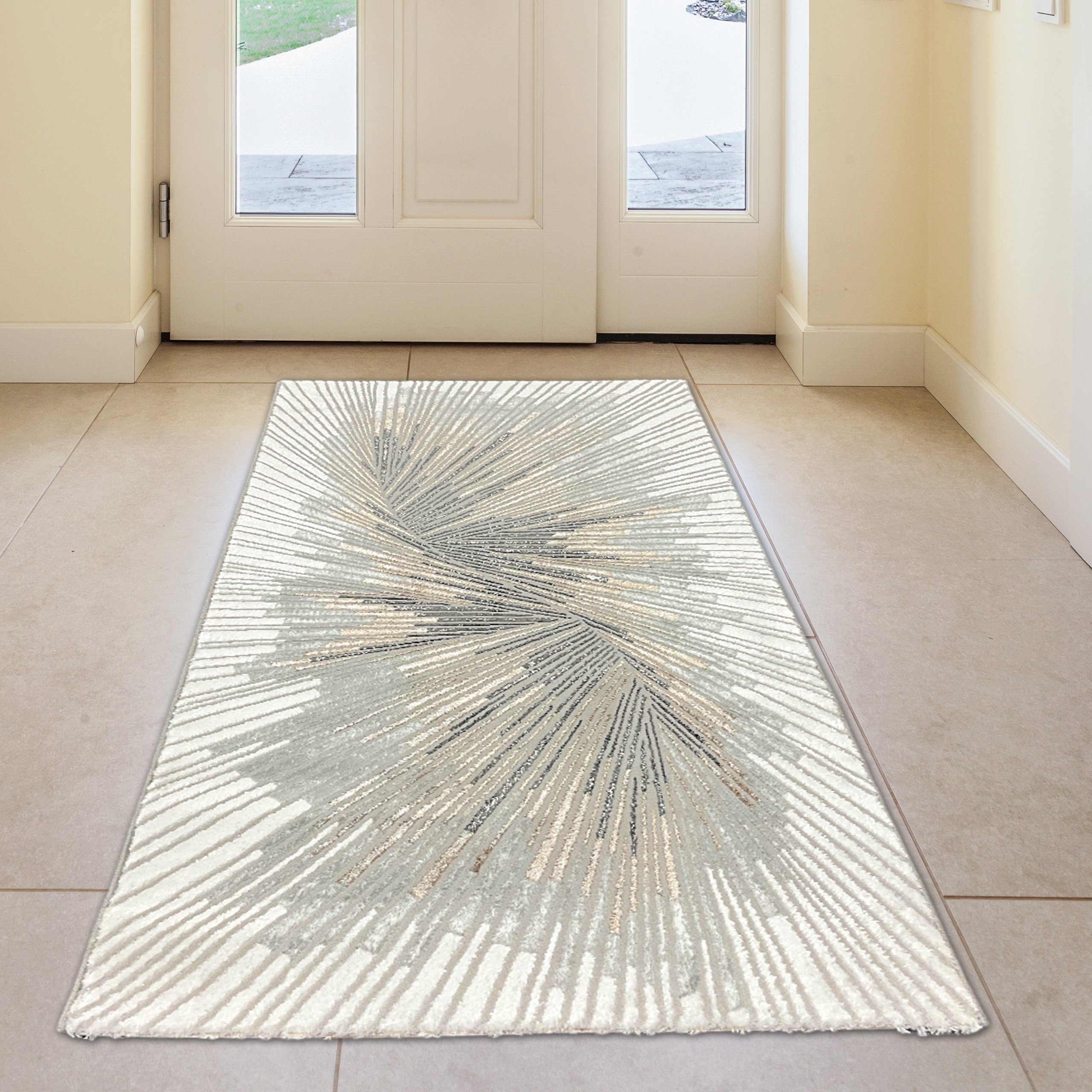 TeppichHome24 Teppich Teppich mit Glanzfaser, abstraktem Muster, rechteckig günstig online kaufen