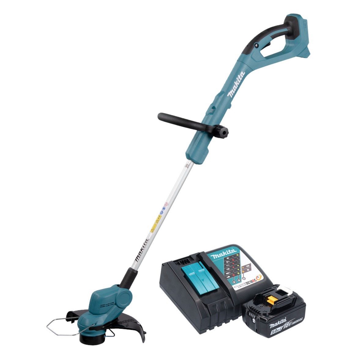 Makita Akku-Rasentrimmer DUR 193 RT1 Akku Rasentrimmer 18 V 260 mm + 1x Akku 5,0 Ah + Ladegerät