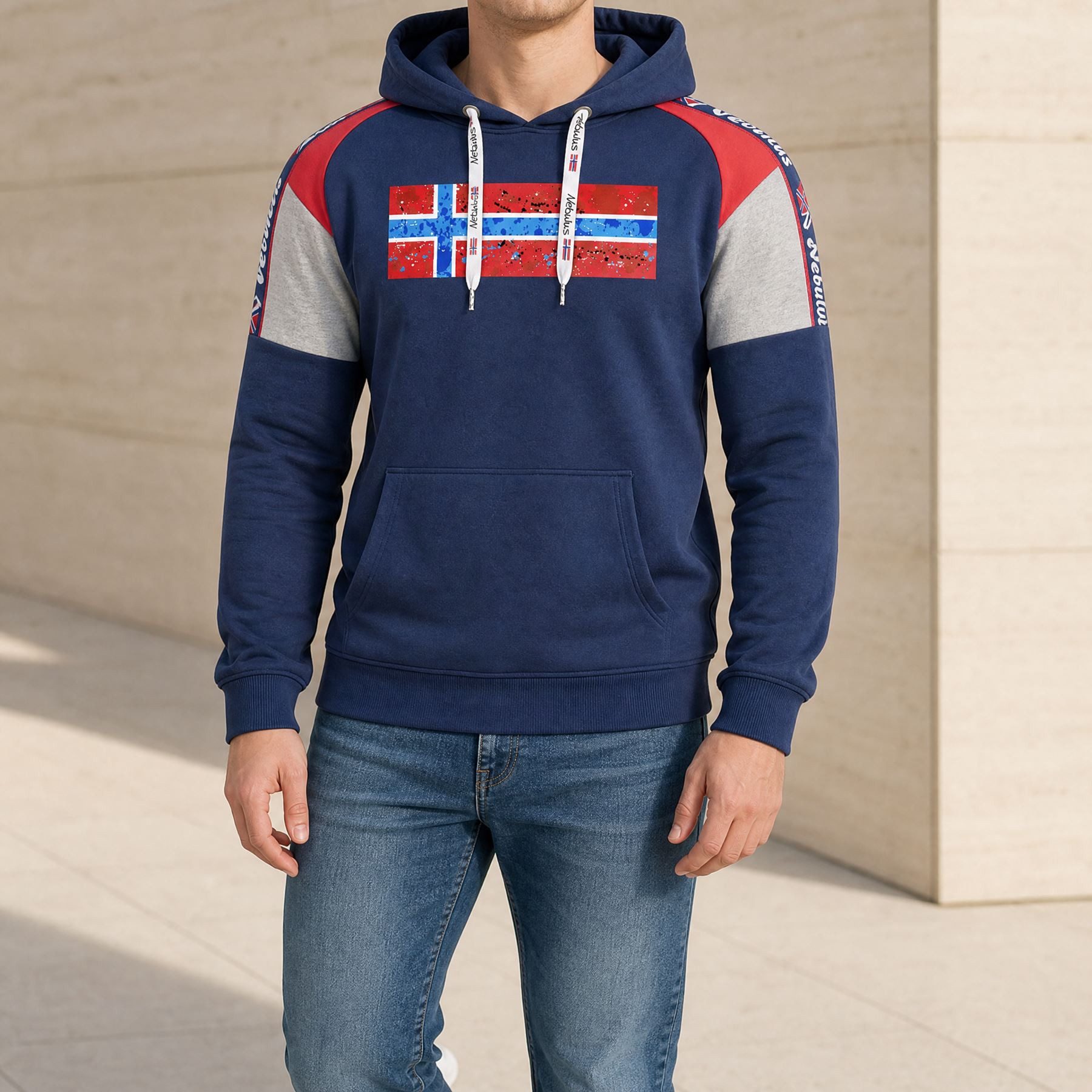 Nebulus Sweatshirt NEBRASKA, P5866 - Herren, navy, L