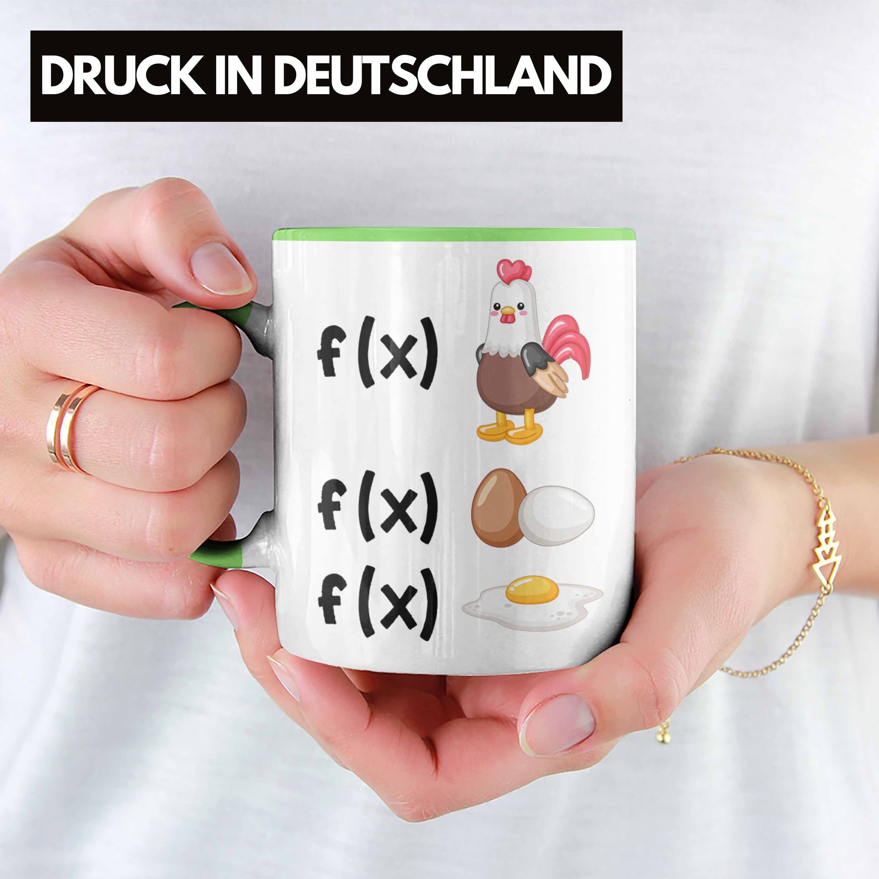 Trendation Tasse Mathe Lehrer Geschenkidee Grün Mathe Geschenk Tasse Student Gleichungen