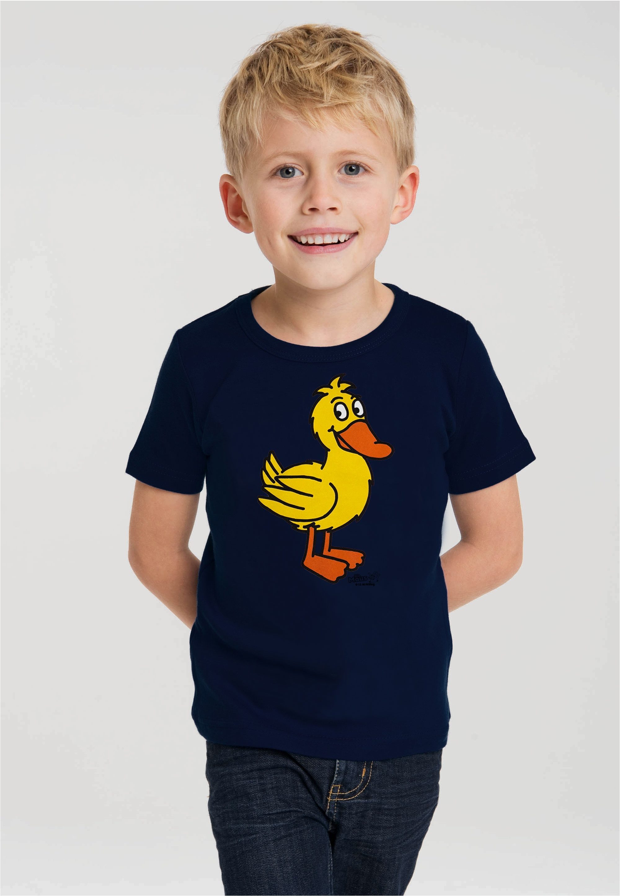 LOGOSHIRT T-Shirt Die Sendung mit der Maus - Ente mit coolem Print