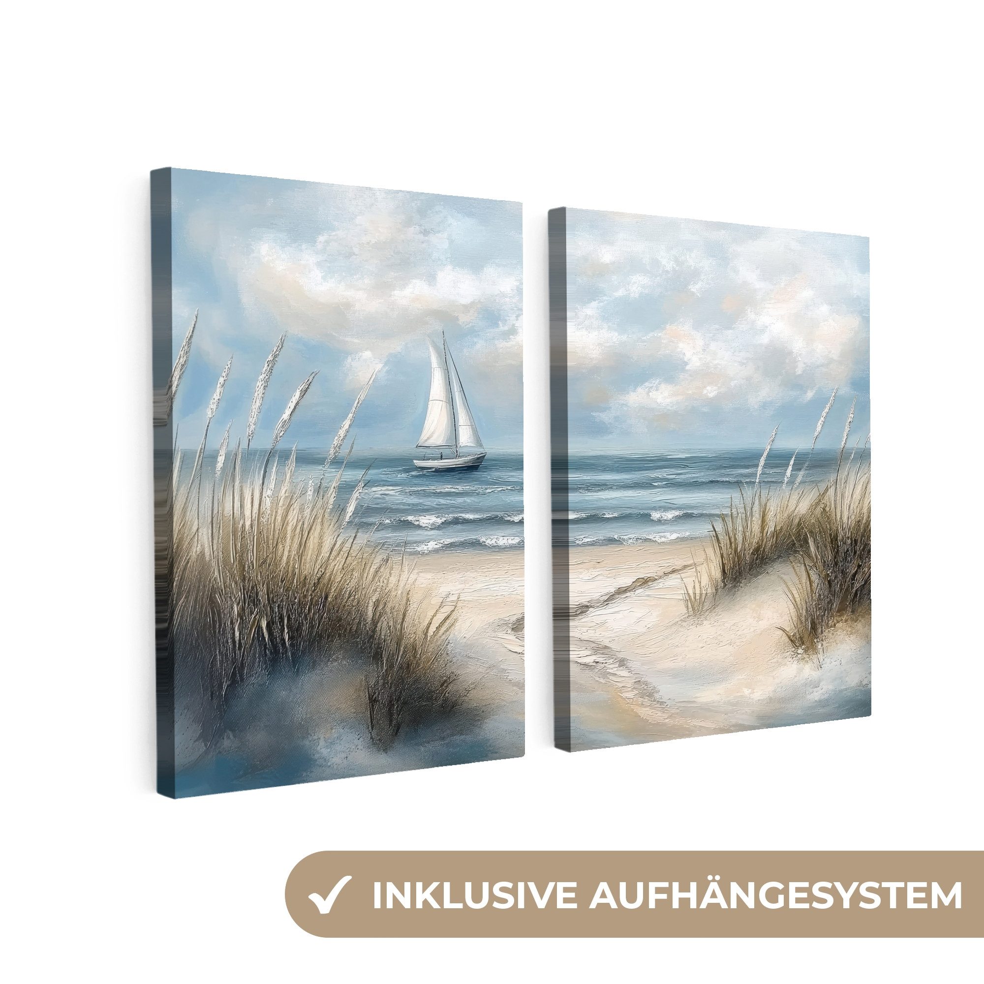MuchoWow Leinwandbild Strand - Farbe - günstig online kaufen