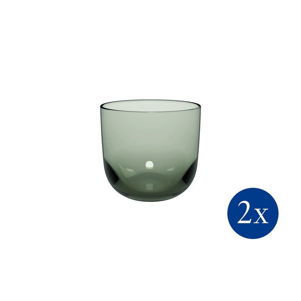 like. by Villeroy & Boch Tumbler-Glas Like Sage Wasserglas, 280 ml, 2 Stück, 2-tlg., Glas, Kristallglas, 2 Stck, spülmaschinenfest