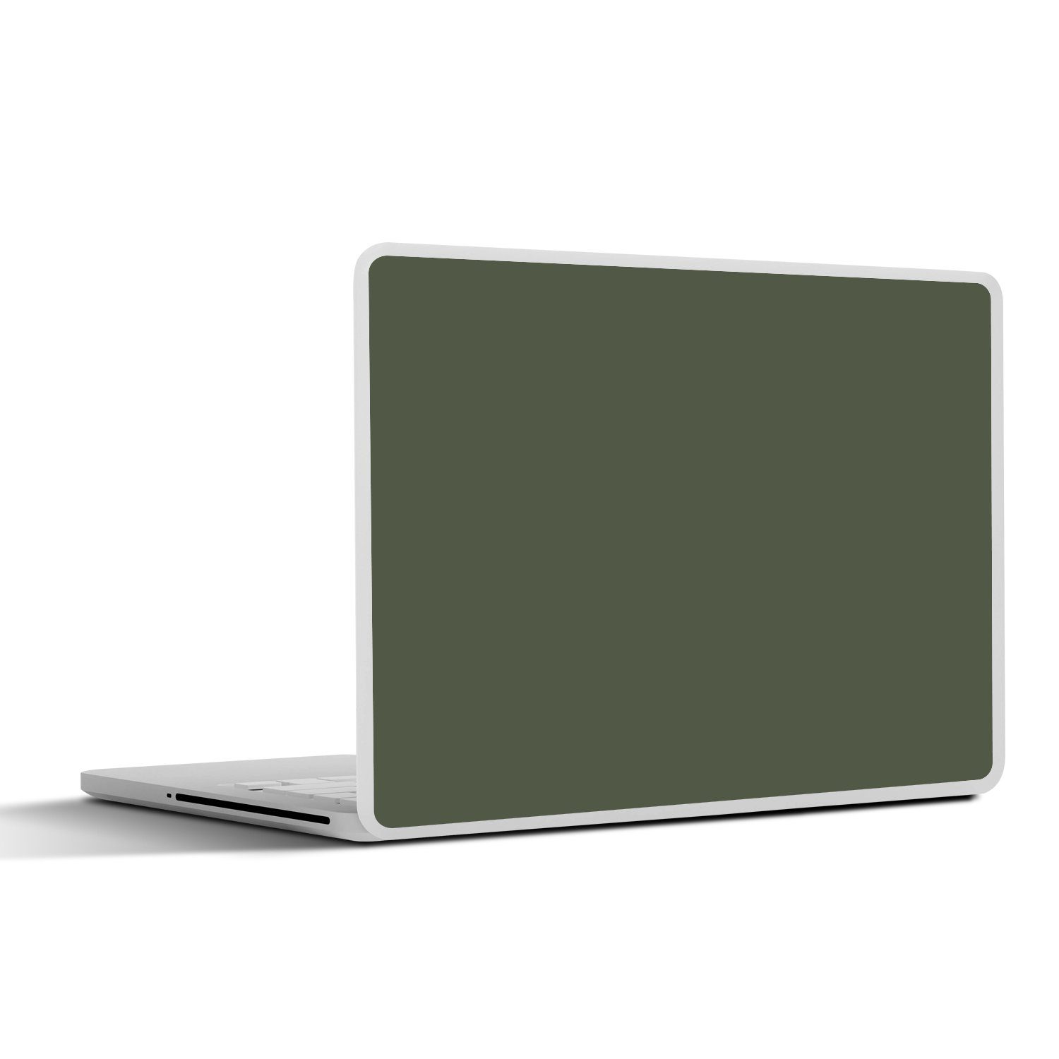 MuchoWow Laptop-Aufkleber Grün - Einfarbig - Olivgrün, (1tlg), Laptop Folien Cover, Aufkleber, Sticker, Schutz vor Kratzern, 30x21 cm