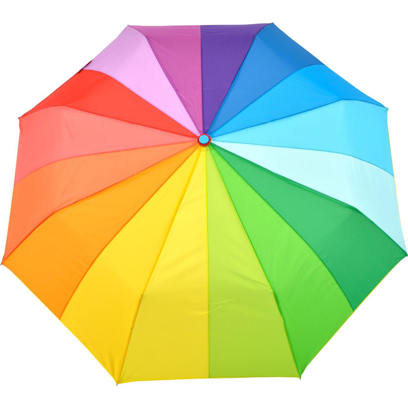 Taschenregenschirm - rainbow farbenfroh 16 farbig, iX-brella 16-color pocket iX-brella kleiner Taschenschirm