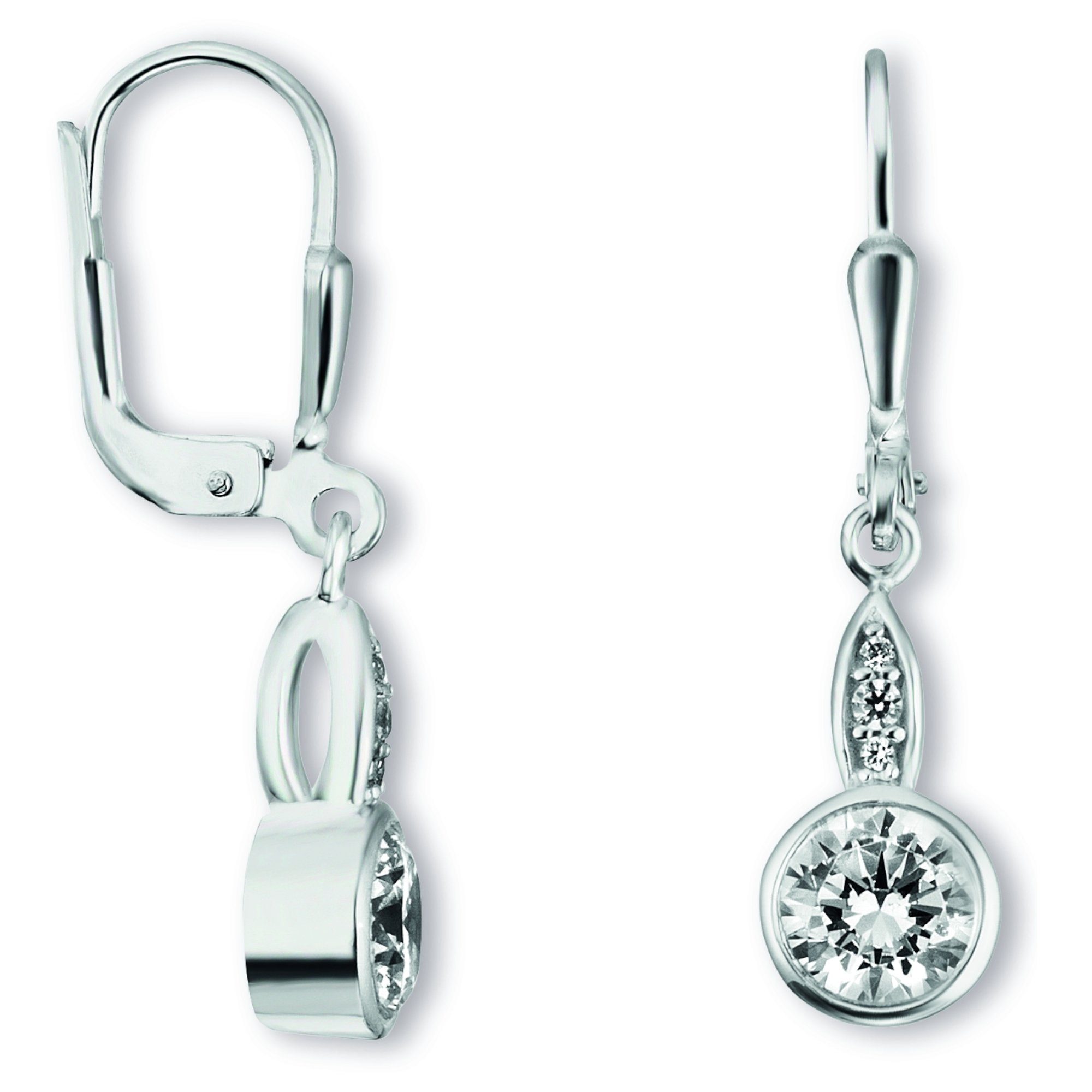 ONE ELEMENT Paar Ohrhänger Zirkonia Ohrringe Ohrhänger aus 925 Silber, Damen  Silber Schmuck, Schmuck vom Hersteller mit 30 jähriger Tradition