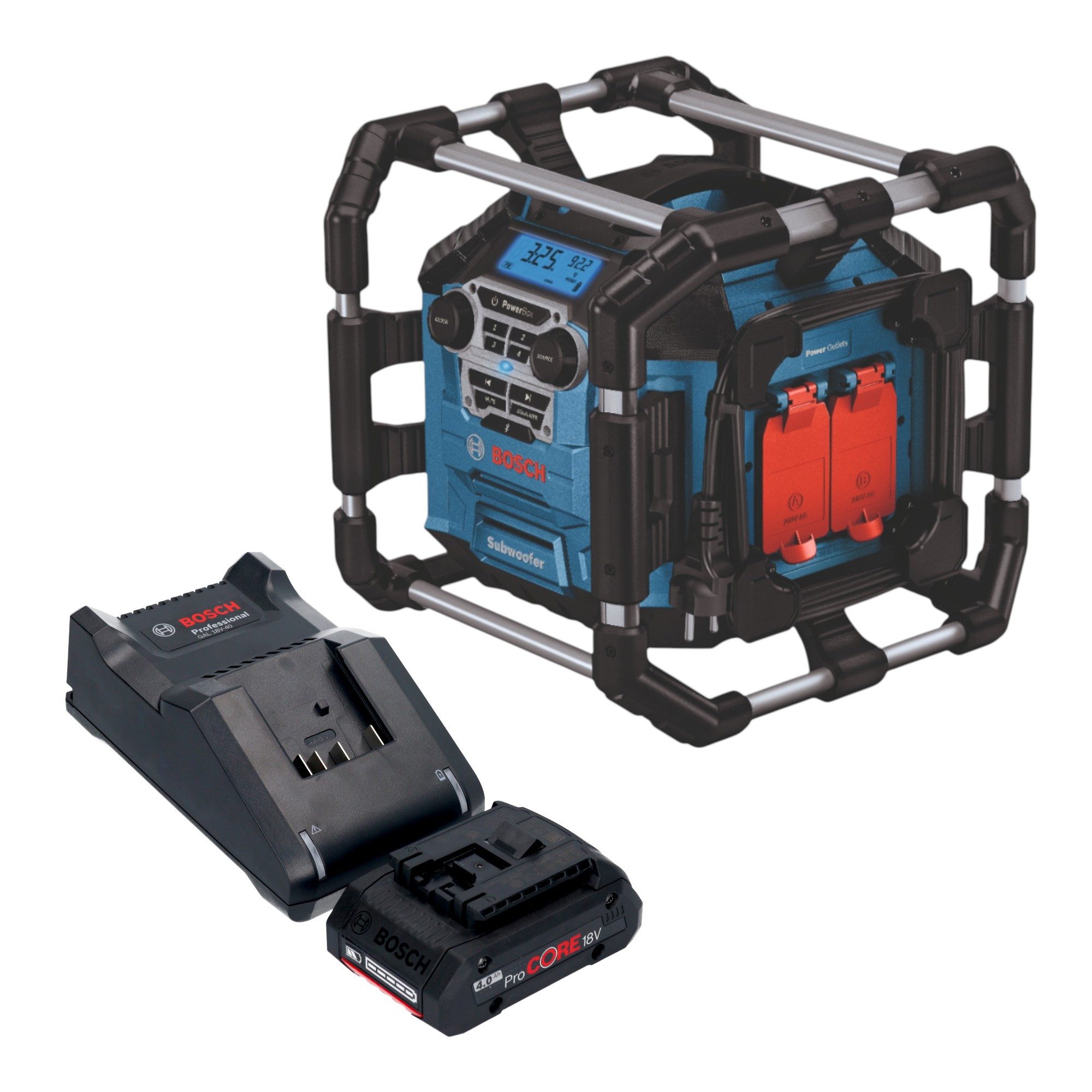 Bosch Professional GPB 18V-5 C Professional 18 V + 1x ProCORE Akku 4,0Ah + Ladegerät Baustellenradio
