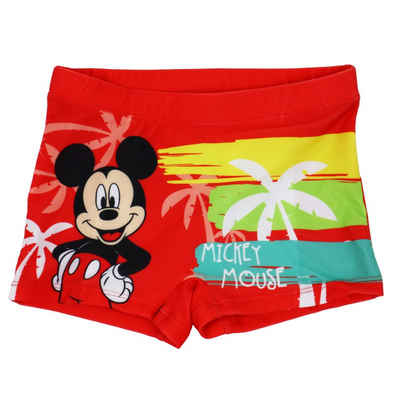 Disney Mickey Mouse Badehose Mickey Maus Jungen Kinder Bademode Gr. 98 bis 128, Rot