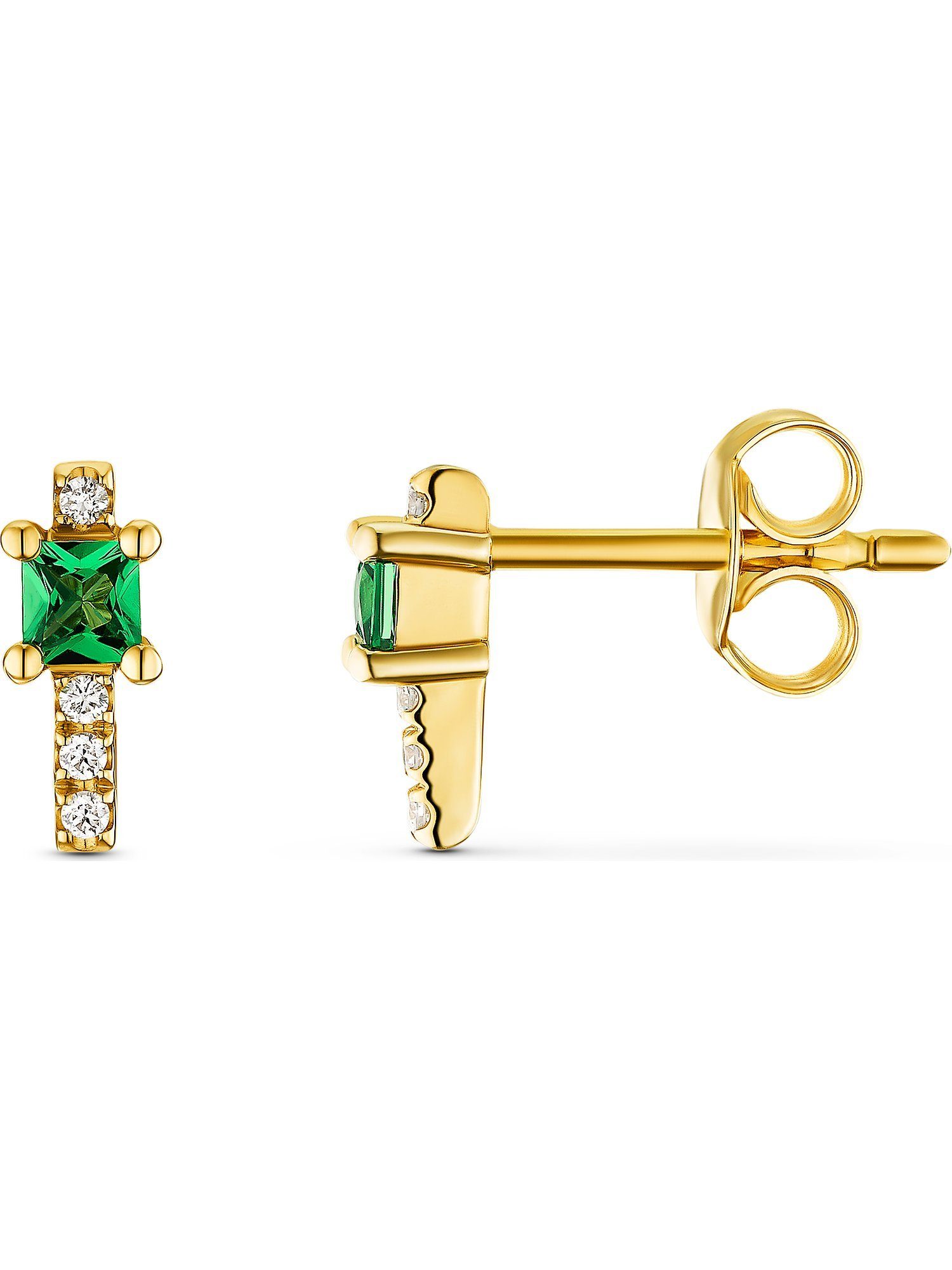 GUIA Paar Ohrstecker GUIA Damen-Ohrstecker 585er Gelbgold 8 Diamant