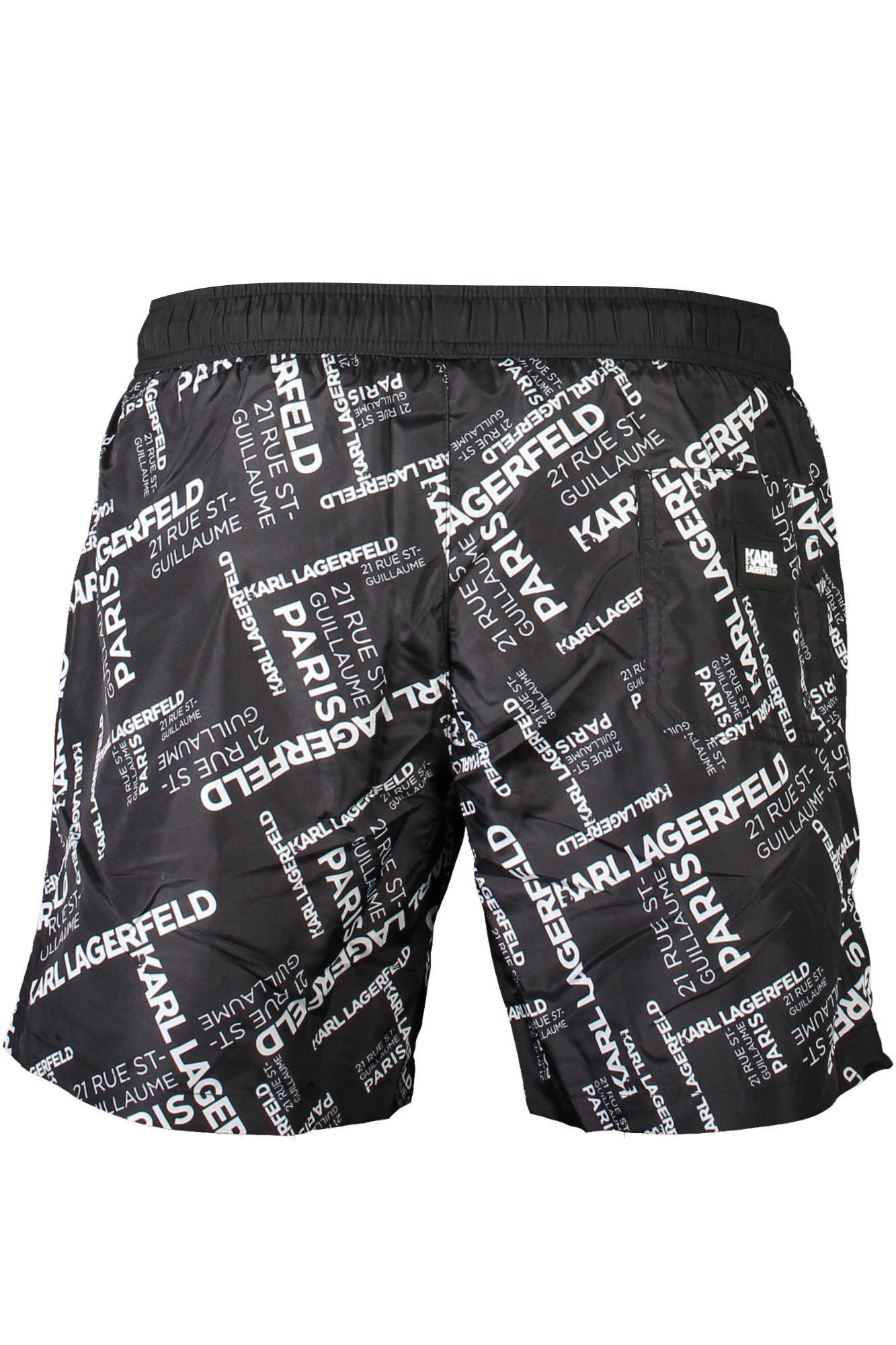 KARL LAGERFELD Badeshorts Elegante Badeboxer für Herren in Schwarz mit Kontrast-Details