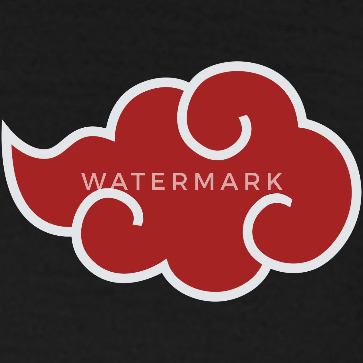 Spreadshirt T-Shirt Naruto Shippuden Akatsuki-Wolke Als Brustlogo Männer T-Shirt (1-tlg)