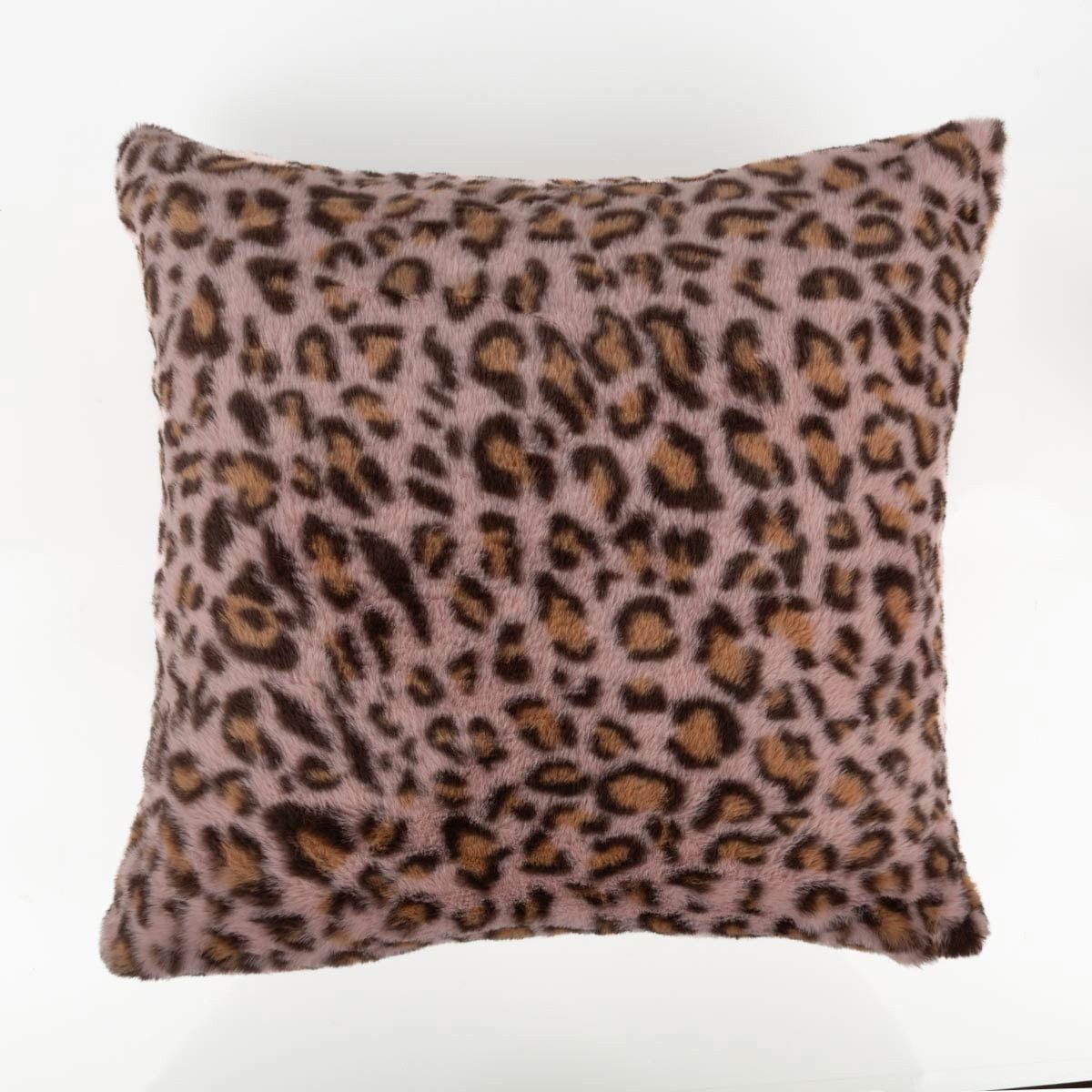 Magma Heimtex Fellkissen Kissenhülle Leo Plüschkissen rosa 50x50cm von Magma