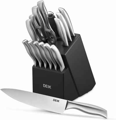 DEIK Messerblock »KF-H8002« (15tlg), Кухонні ножі rost- & fleckenfrei ergonomisch Edelstahl Messerset