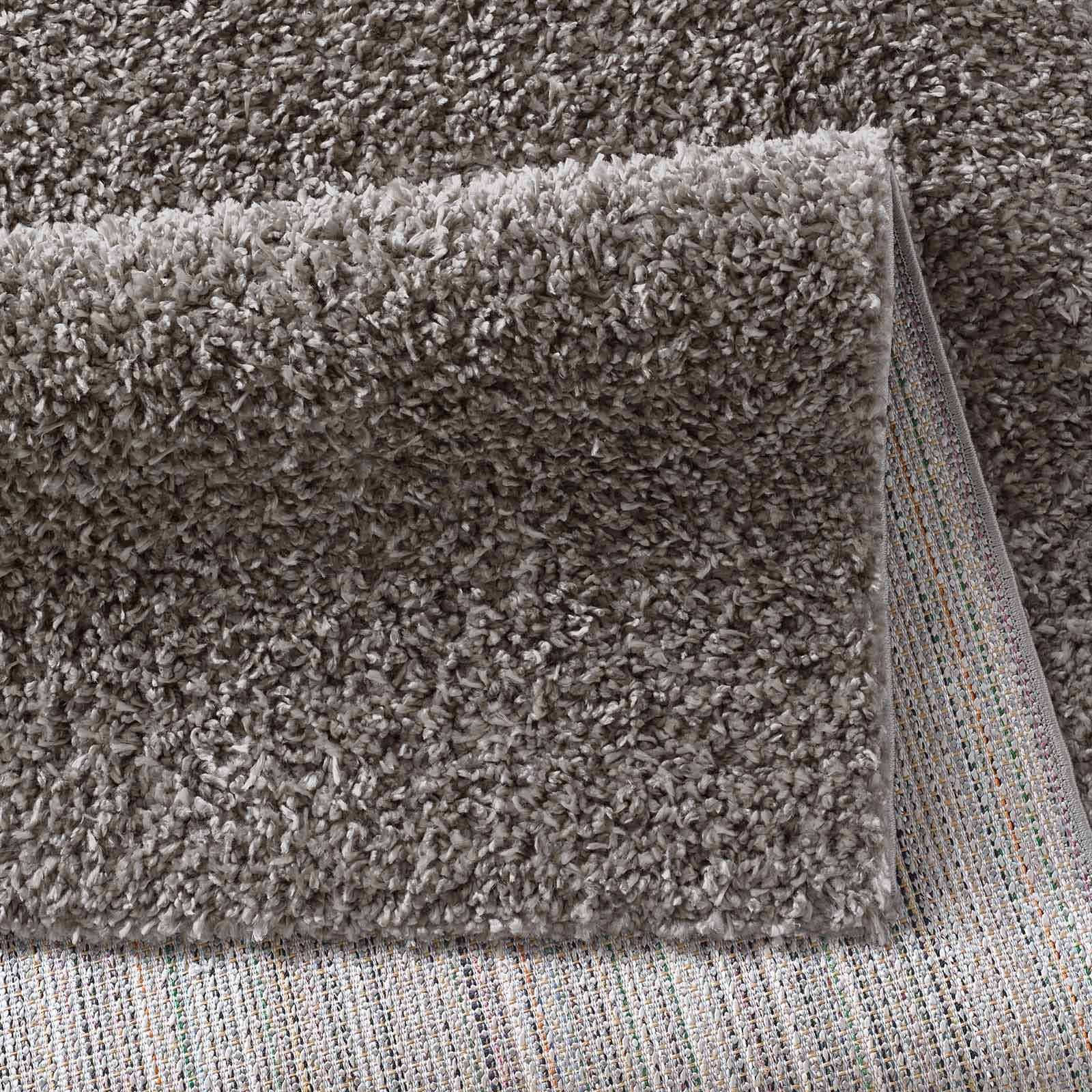TaCa Home Langflor-Teppich Shaggy Teppich Langflor, rechteckig, Höhe: 35 mm, Wohnzimmer Schlafzimmer Kinderzimmer, Anthrazit - 60 x 90 cm