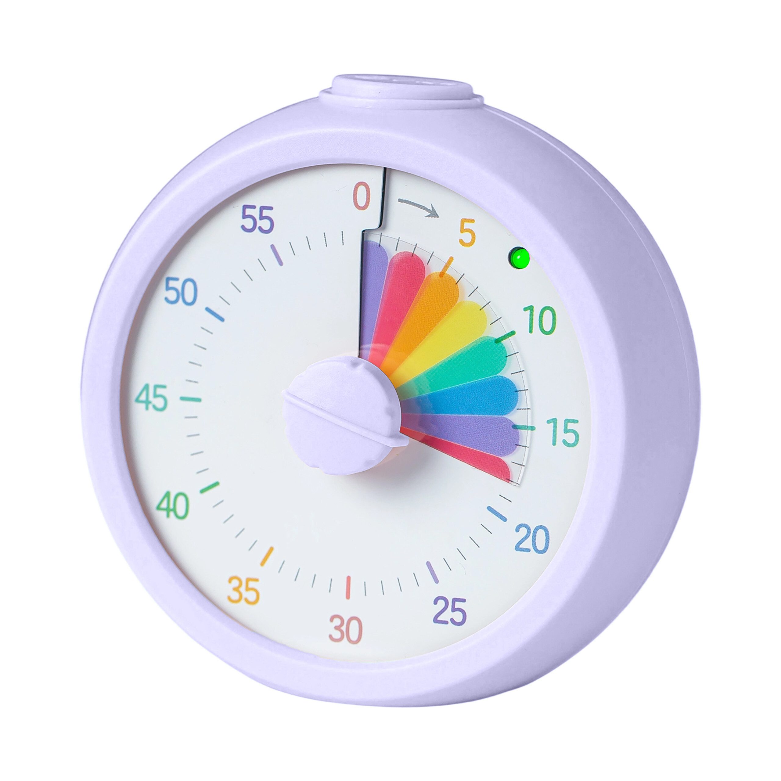 relaxdays Küchentimer Visueller Timer Regenbogen lila