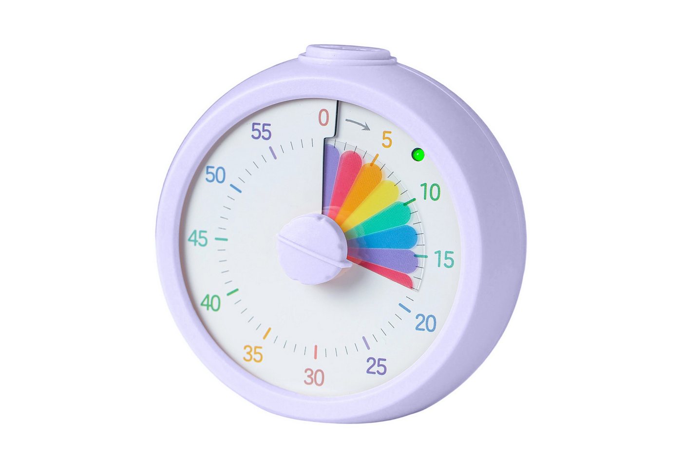 relaxdays Küchentimer Visueller Timer Regenbogen lila