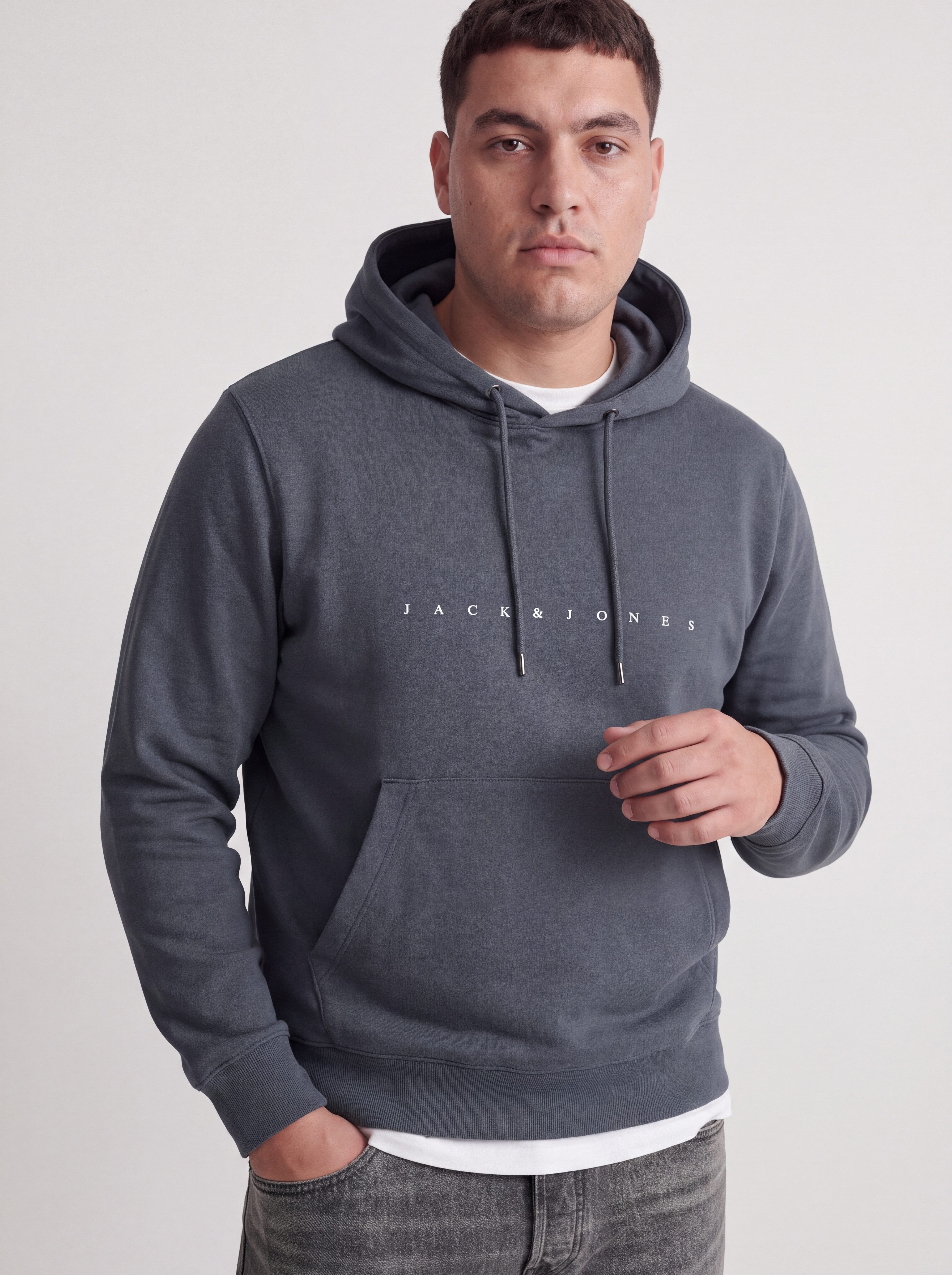 Jack & Jones PlusSize Kapuzensweatshirt JJESTAR JJ SWEAT HOOD NOOS PLS Baumwollmischung, relaxed fit
