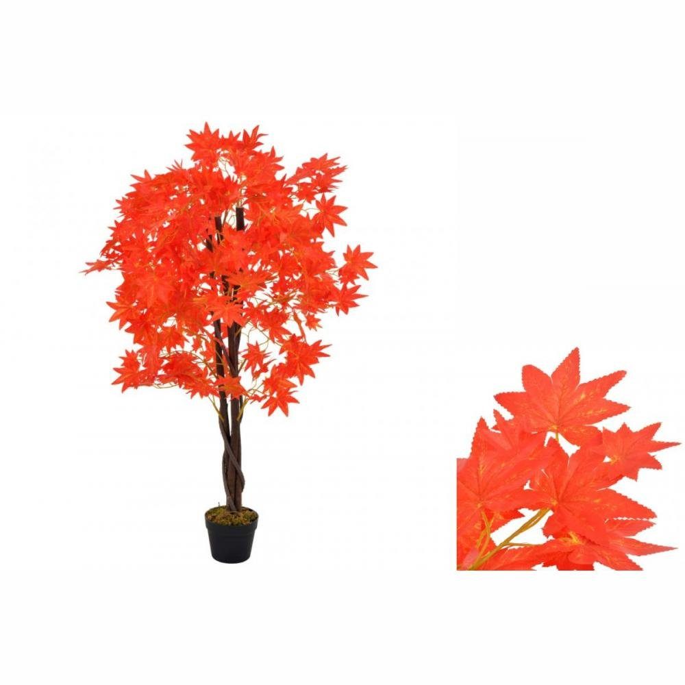 Künstliche Zimmerpflanze Künstliche Pflanze Ahornbaum mit Topf Rot 120 cm Pflanze realistisch e, vidaXL, Höhe 0 cm