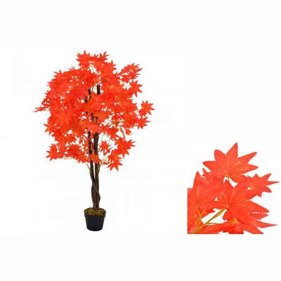 Künstliche Zimmerpflanze Künstliche Pflanze Ahornbaum mit Topf Rot 120 cm Pflanze realistisch e, vidaXL, Höhe 0 cm