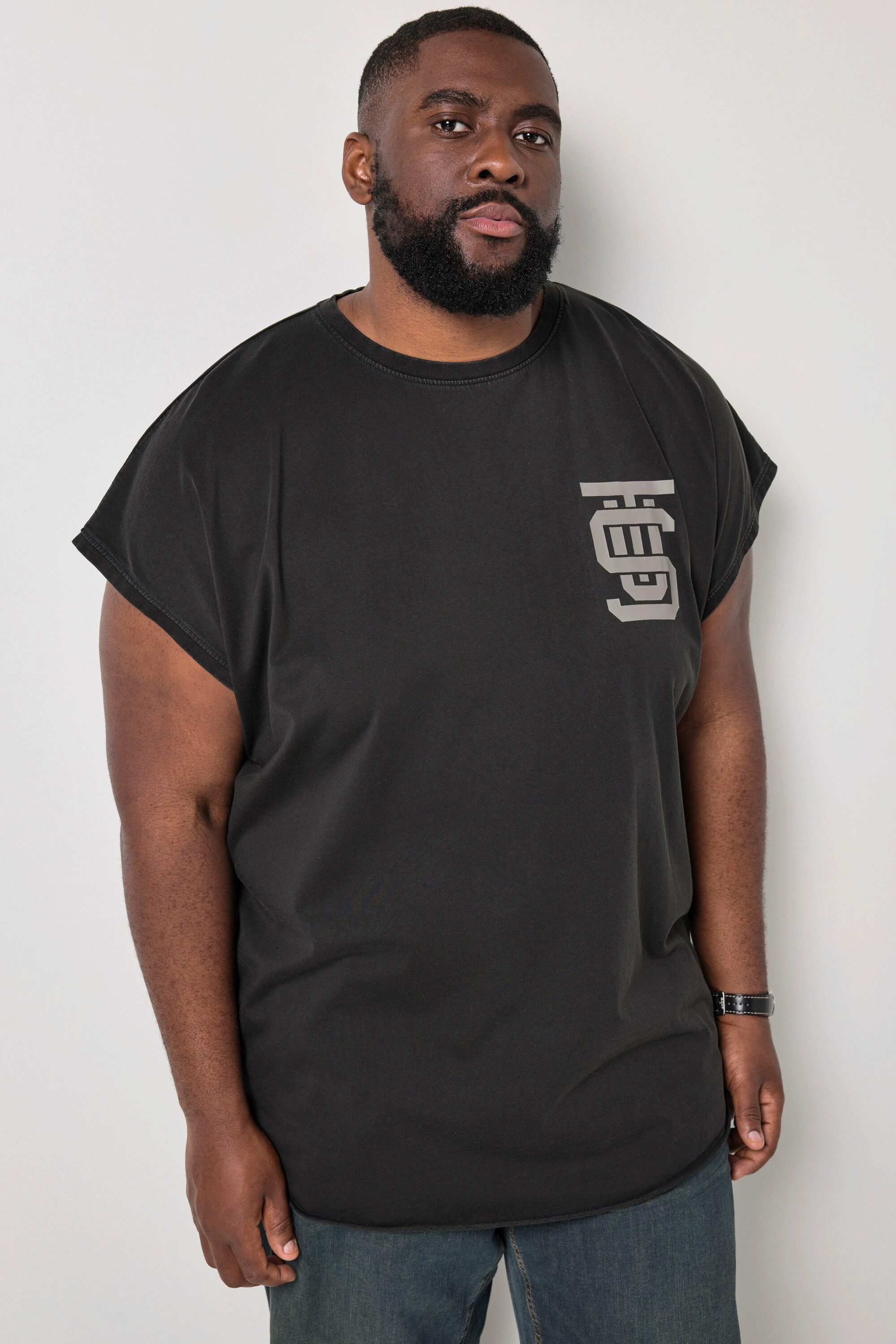 STHUGE T-Shirt Tanktop oversized Rücken-Print Vintage Look