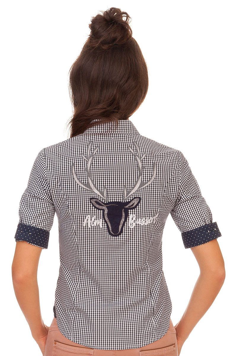 MarJo Trachtenbluse Trachtenbluse - FREDA-DANELLA - rot, navy günstig online kaufen