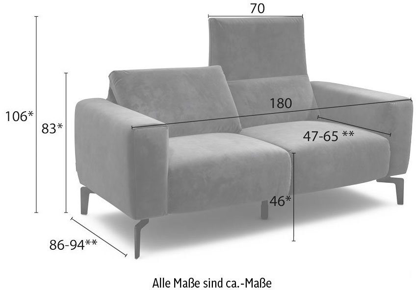 2-Sitzer Sitzhärte, Sitzhöhe verstellbare Sensoo Sitzposition, Cosy1,