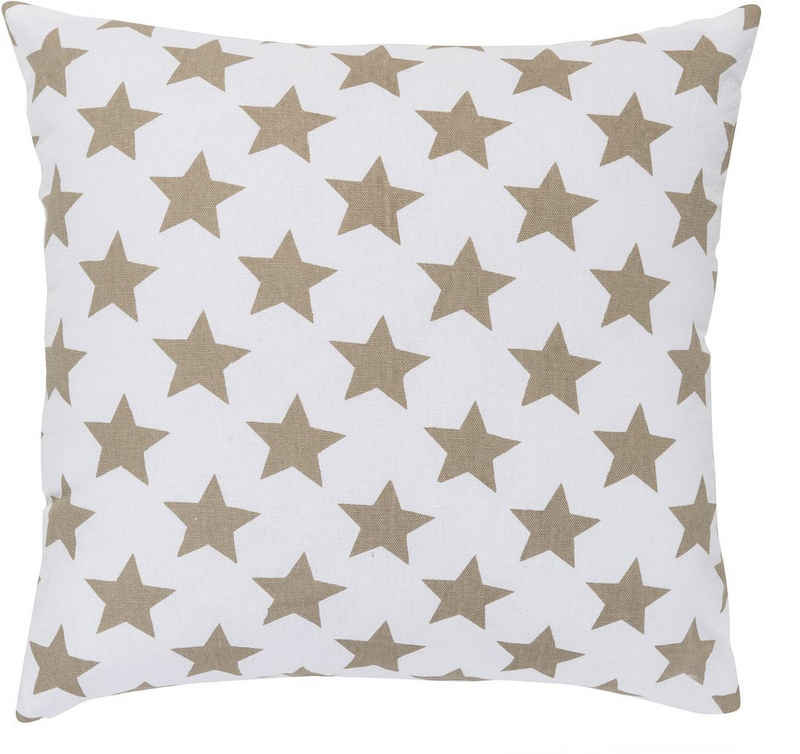 ELBERSDRUCKE Dekokissen »Stars allover«, Kissen mit Polyesterfüllung mit trendigen Stern-Motiven, 45x45 cm
