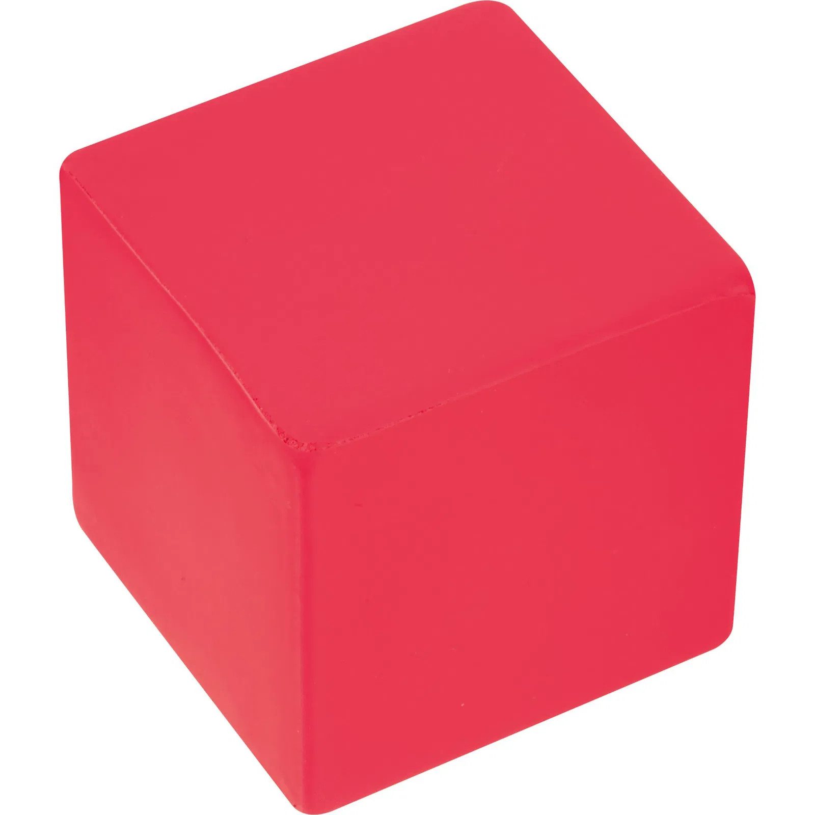 Softball 5x Anti-Stressball in Würfelform / Wutball / Knautschball / Farbe: rot