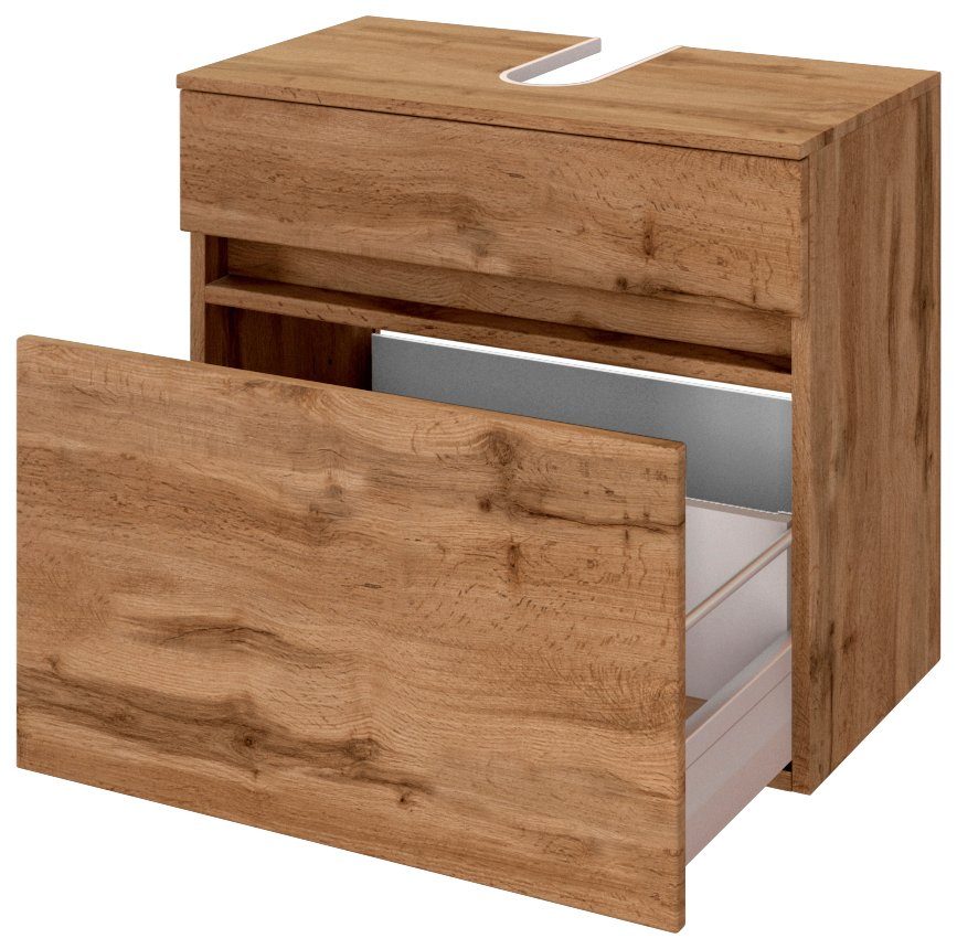 welltime Waschbeckenunterschrank Baabe Badmöbel Breite 60 cm, hängende Montage