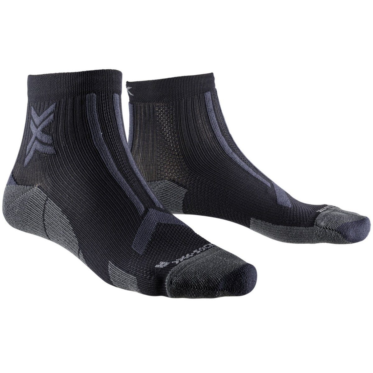 Laufsocken Trailrun Discover Ankle (für Traillaufe) schwarz/charcoal Herren