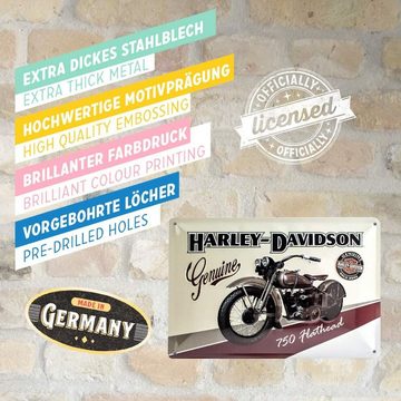 Nostalgic-Art Metallschild Blechschild 20 x 30cm - Harley-Davidson - Flathead