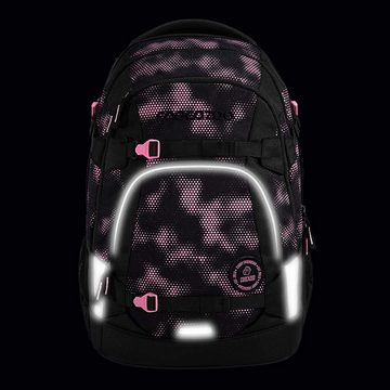 coocazoo Schulranzen Schulrucksack-Set MATE Pink Illusion 2-teilig (Rucksack, Mäppchen), ergonomisch, reflektiert, Körpergröße: 135 - 180 cm