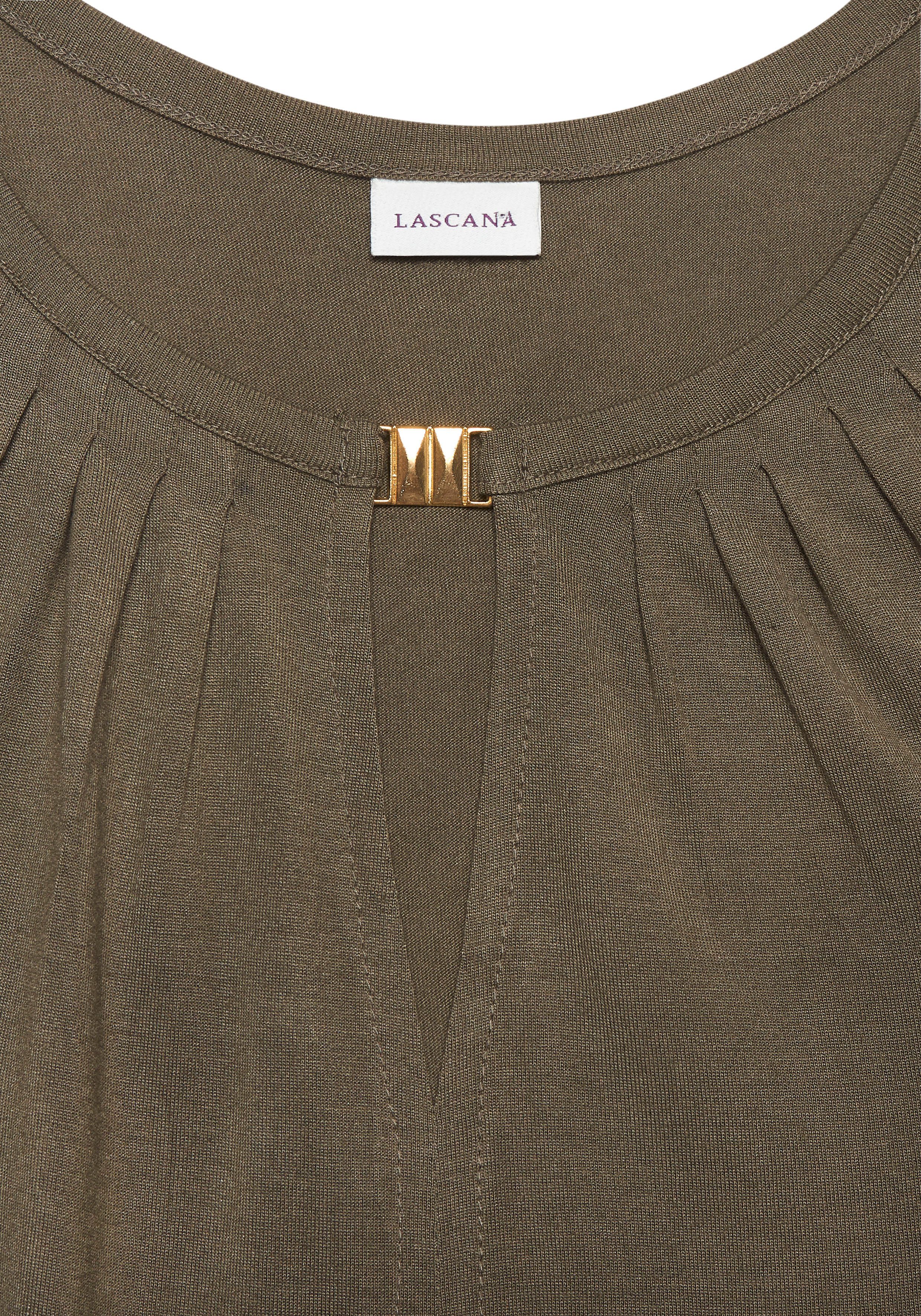 LASCANA Tanktop mit Zieraccessoire, lässiges Jerseytop, casual