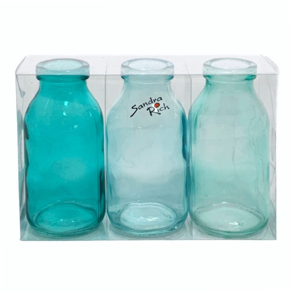 Sandra Rich Dekovase SANDRA RICH. GLAS VASE BOTTLE klein 3 Flaschen ca 10,5 günstig online kaufen
