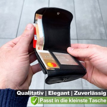 FLEXIBILITE Mini Geldbörse Kleines Portemonnaie Mini Geldbörse Herren Geldbeutel Damen, Seht leicht - minimalistisch augebaut