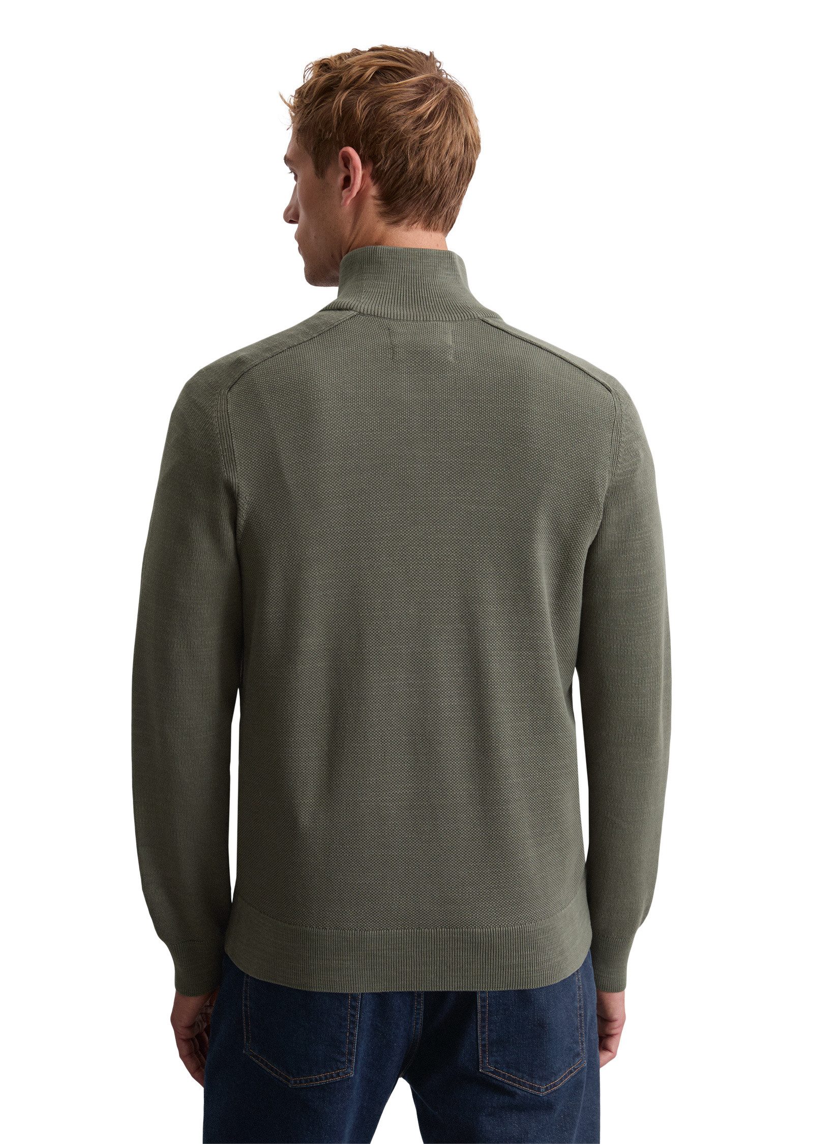 Marc O'Polo Cardigan aus feinem Bio-Baumwoll-Piqué