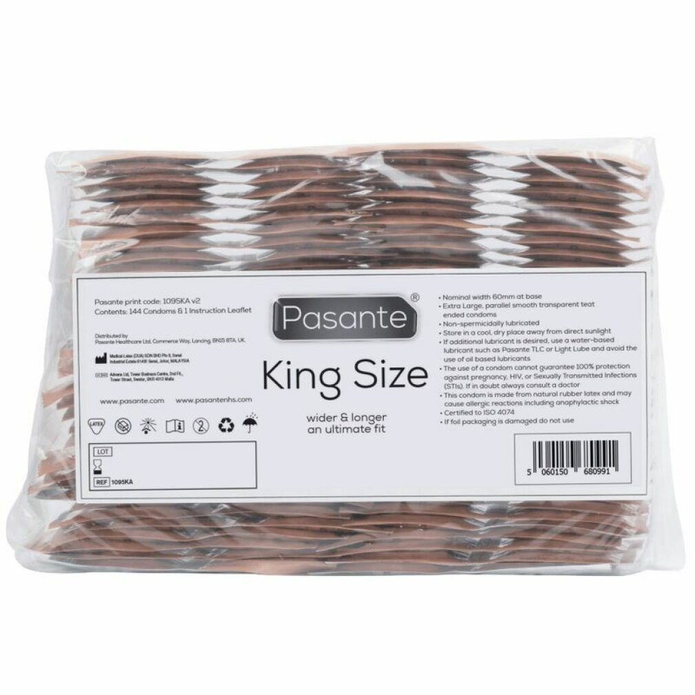 Pasante Kondome Kondome King-Size-Beutel 144 Einheiten