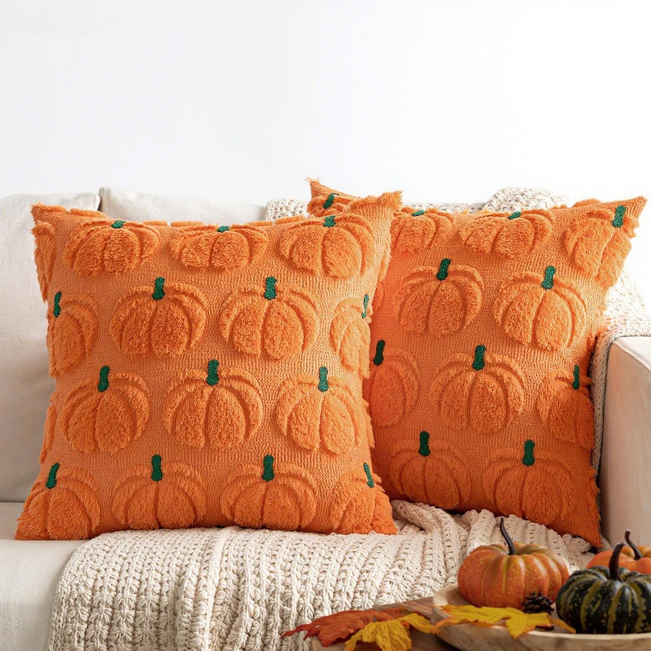 Coonoor Kissenbezug 2er Halloween Kissenbezug Herbst Dekokissen Kissenhülle günstig online kaufen