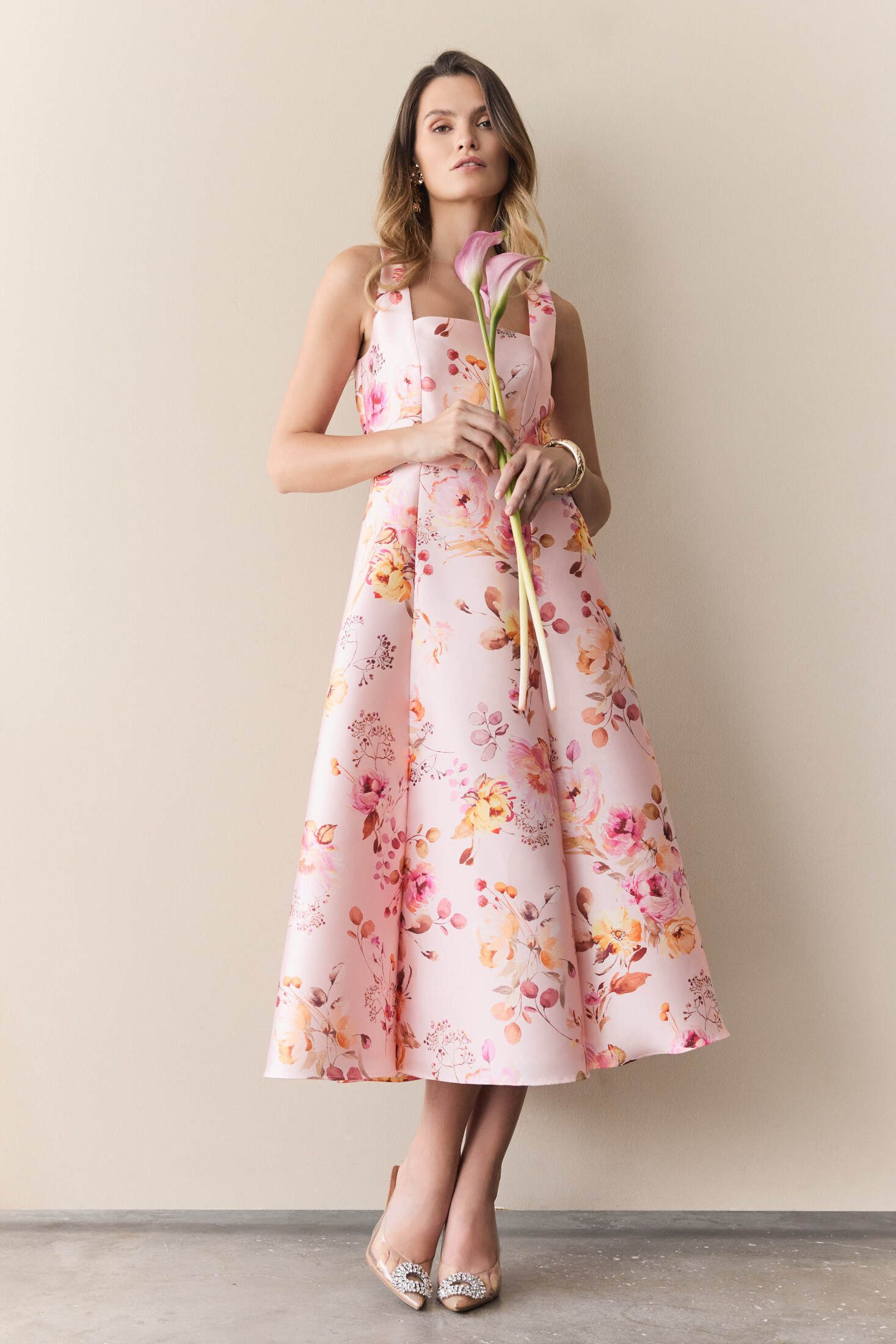 SWING Cocktailkleid Taillierter Schnitt mit Rock in A-Linie