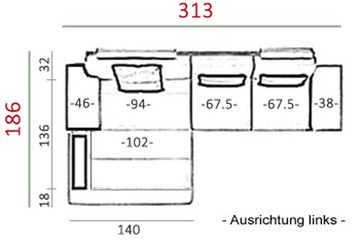 BULLHOFF Wohnlandschaft Wohnlandschaft Leder XXL Designsofa Eckcouch U-Form LED Leder Sofa Couch XL Ecksofa grau schwarz »HAMBURG III« von BULLHOFF, made in Europe, das "ORIGINAL"