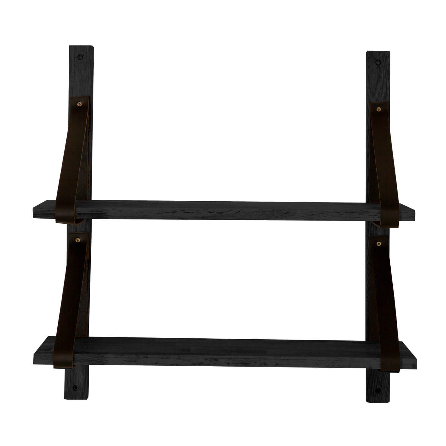 mokebo Wandregal »Der Doppelhänger«, aus Holz, auch als Bücherregal oder  Regal in Eichenholz Schwarz online kaufen | OTTO