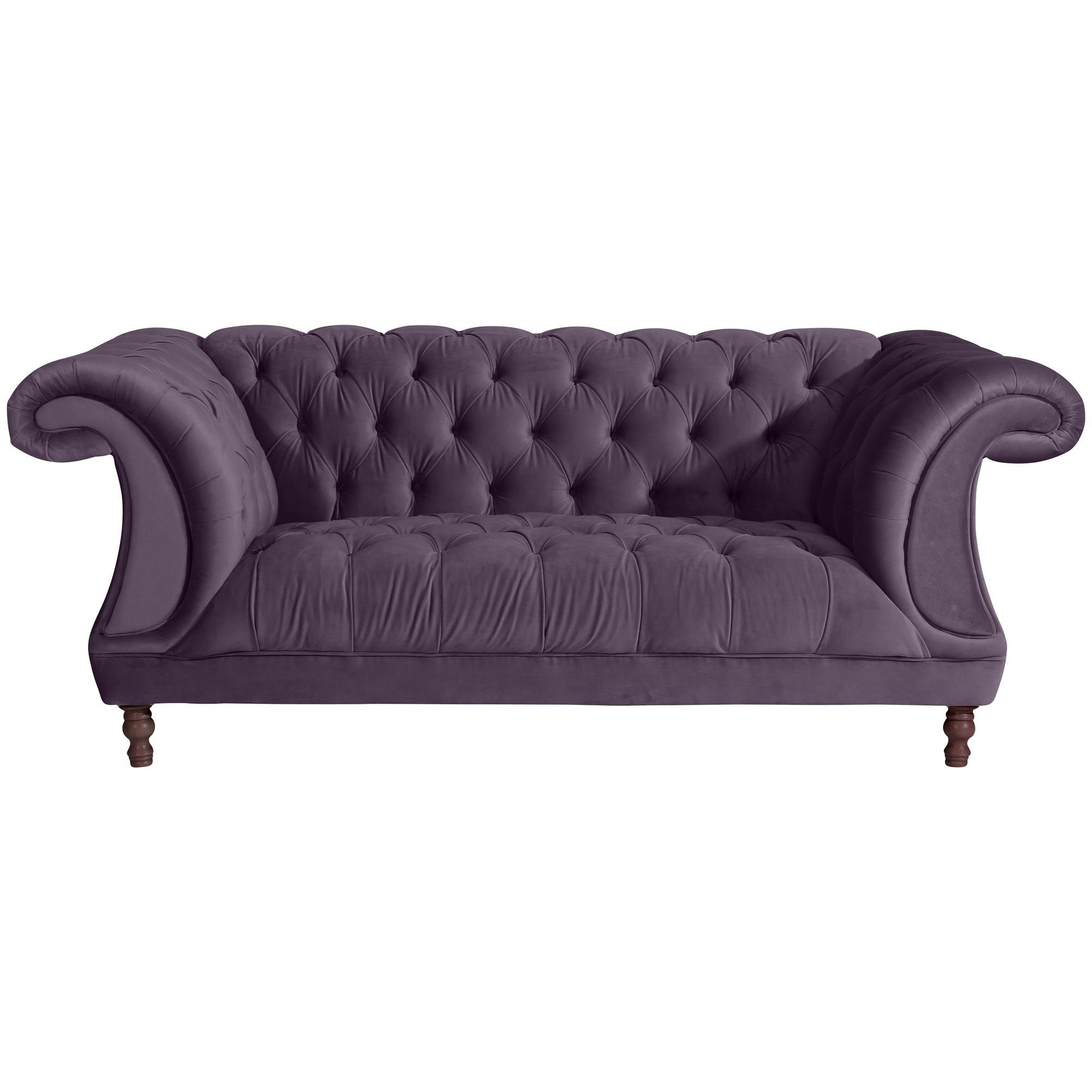 verarbeitet,bequemer Kare Sofa 2-Sitzer Samtvelours 58 Sparpreis inkl. Versand Sitz nussbau, aufm Buche Bezug Kostenlosem Teile, hochwertig 1 Kessel Sofa