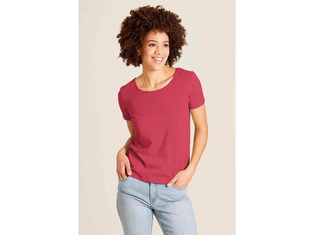 Tranquillo T-Shirt tranquillo Bio-Damen-T-Shirt mit gekreuzten Rücken